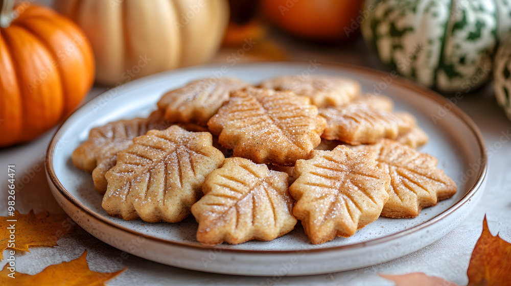 Leaf-Shaped Chestnut Cookies for Fall Party Leaf-Shaped Chestnut Cookies for Fall Party