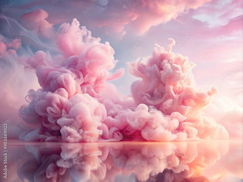 Soft Focus Serenity: Create an abstract photograph of gentle pastel pink clouds swirling in an ethereal formation, evoking a sense of peace and tranquility, with fluid motions Soft Focus Serenity: Create an abstract photograph of gentle pastel pink clouds swirling in an ethereal formation, evoking a sense of peace and tranquility, with fluid motions
