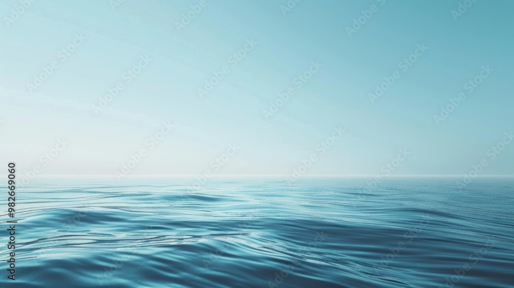 Obraz premium A serene lake scene with a clear blue sky in the background