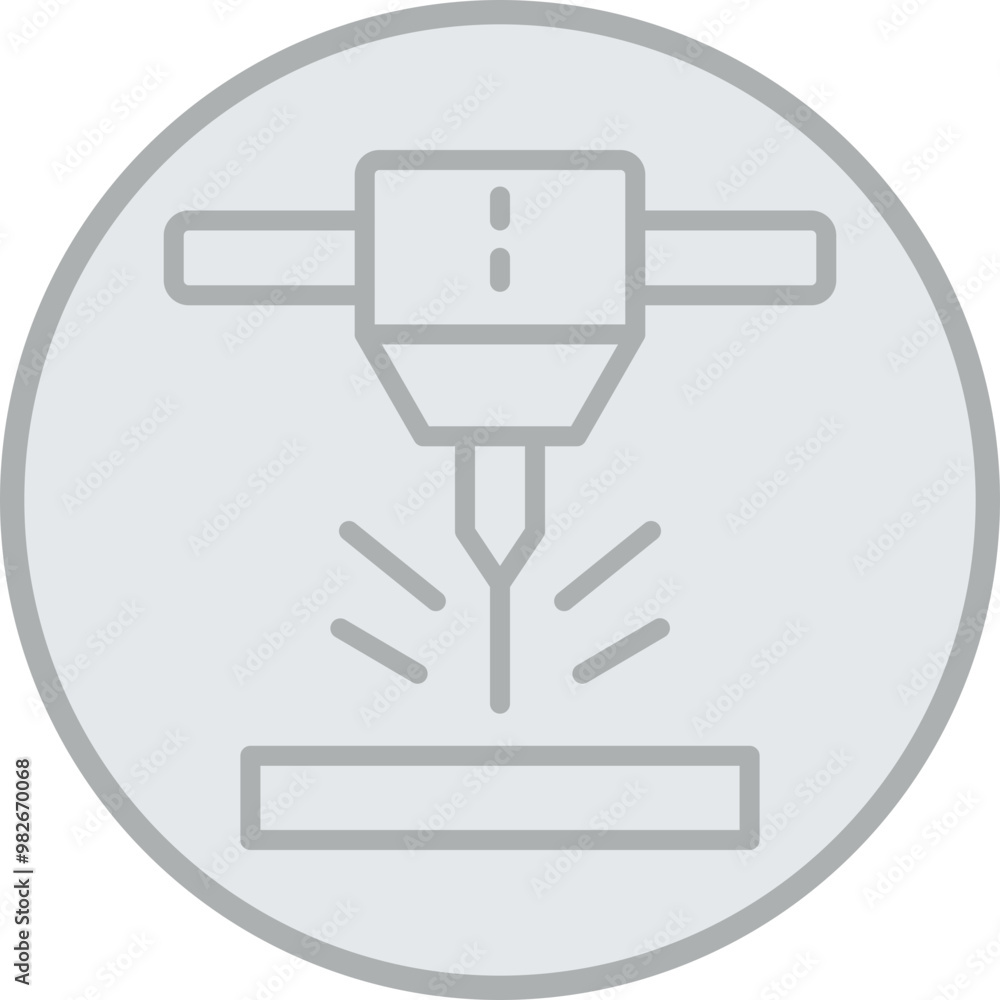 Cnc Machine Icon Design