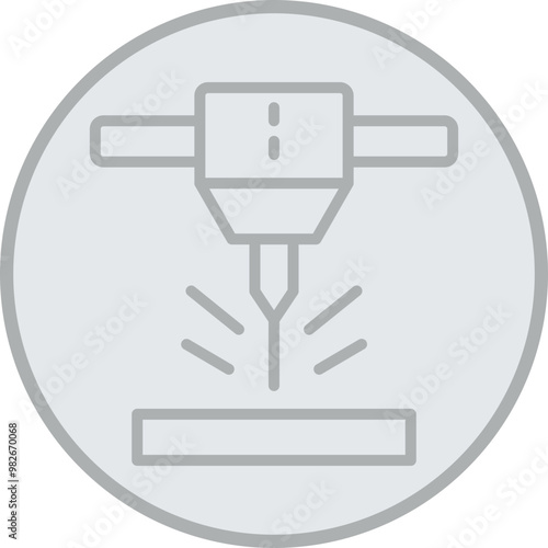 Cnc Machine Icon Design