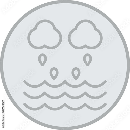 Rainstorm Vector Icon Design