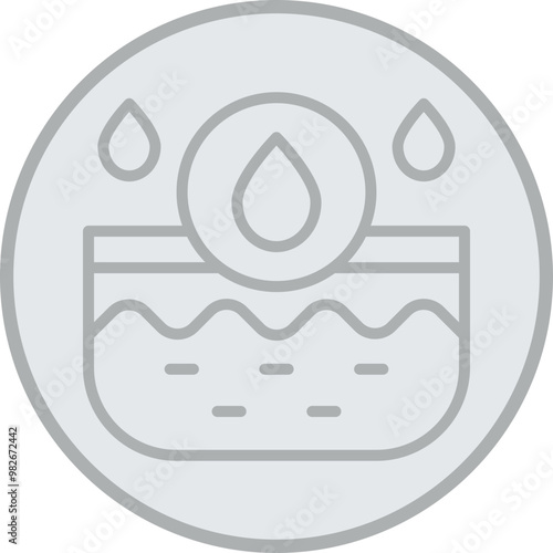 Oil Skin Vector Icon Design