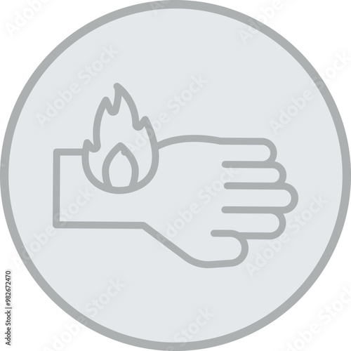 Flaming Skin Vector Icon Design
