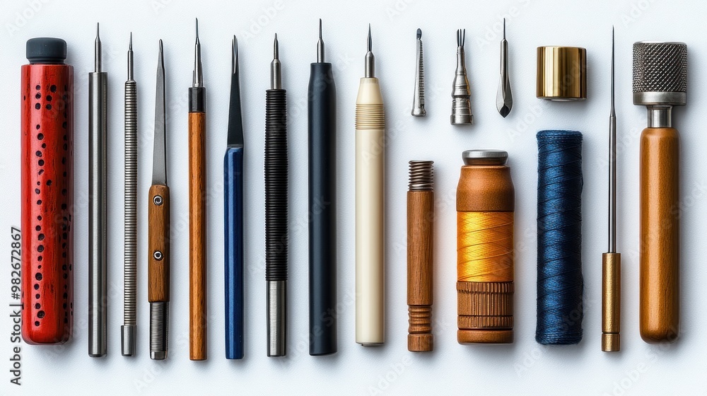 A collection of precision tools for crafting and detailing. A collection of precision tools for crafting and detailing.