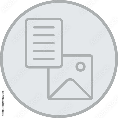 Text To Image Vector Icon Design