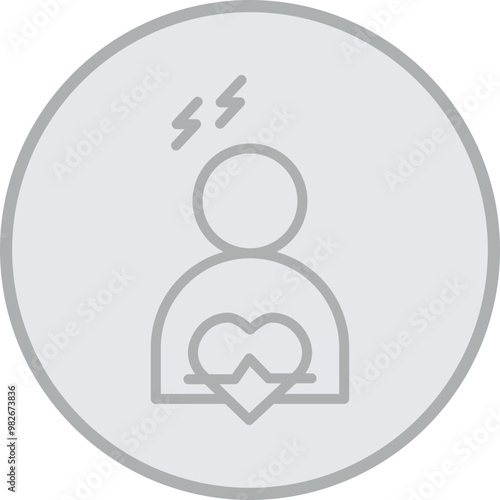 Stress Vector Icon Design photo