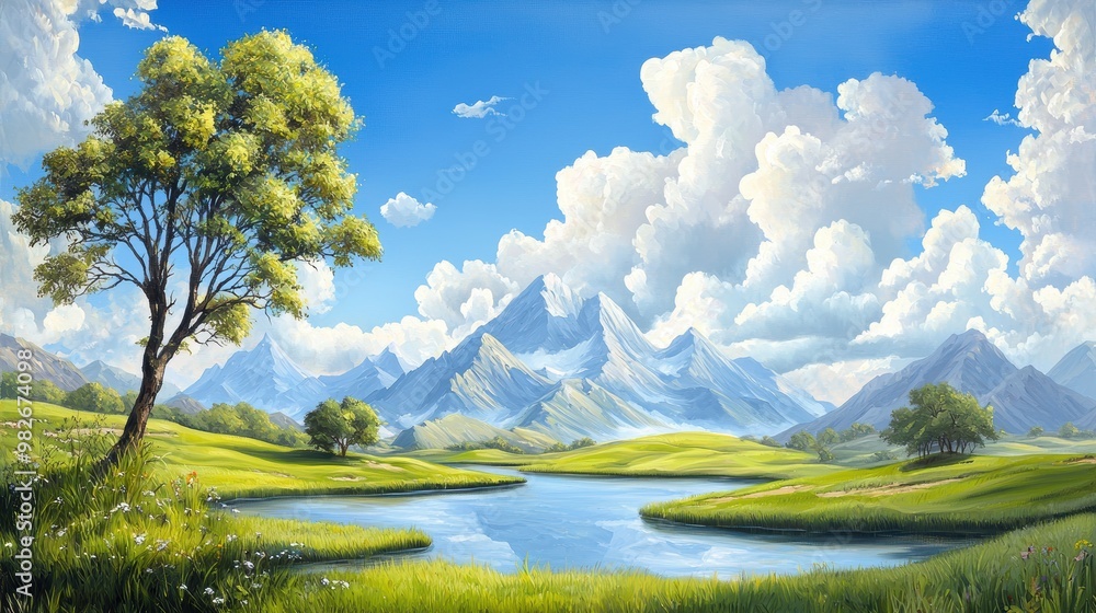 Peaceful Mountain Landscape Peaceful Mountain Landscape