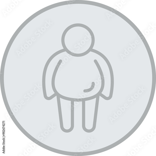 Obesity Vector Icon Design