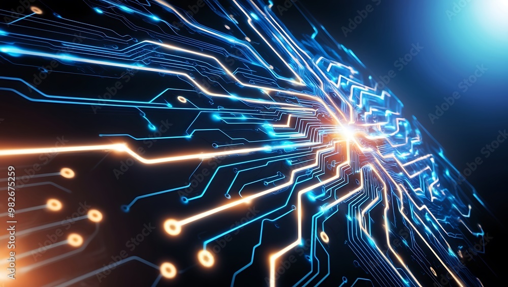 Abstract & science technology background. Network, particle illustration Abstract & science technology background. Network, particle illustration