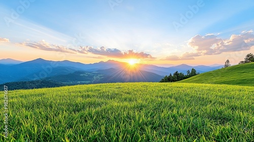 Mountain Sunset Landscape