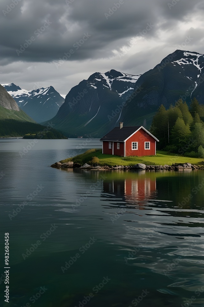 Fototapeta premium lake in the mountains