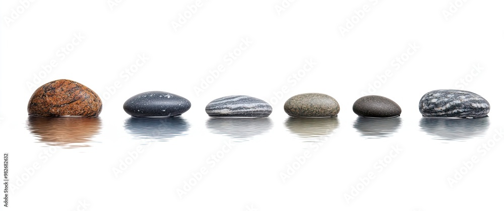 Zen Stones in Water: A Serene Still Life Zen Stones in Water: A Serene Still Life