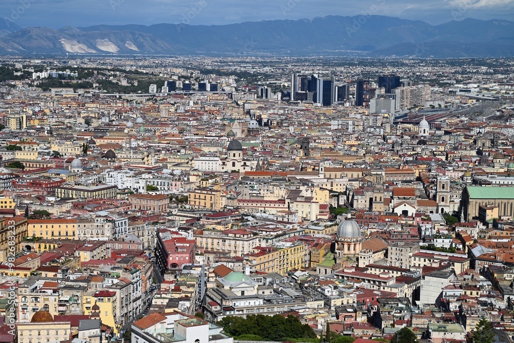 Obraz premium Vue générale de Naples des hauteurs de la ville