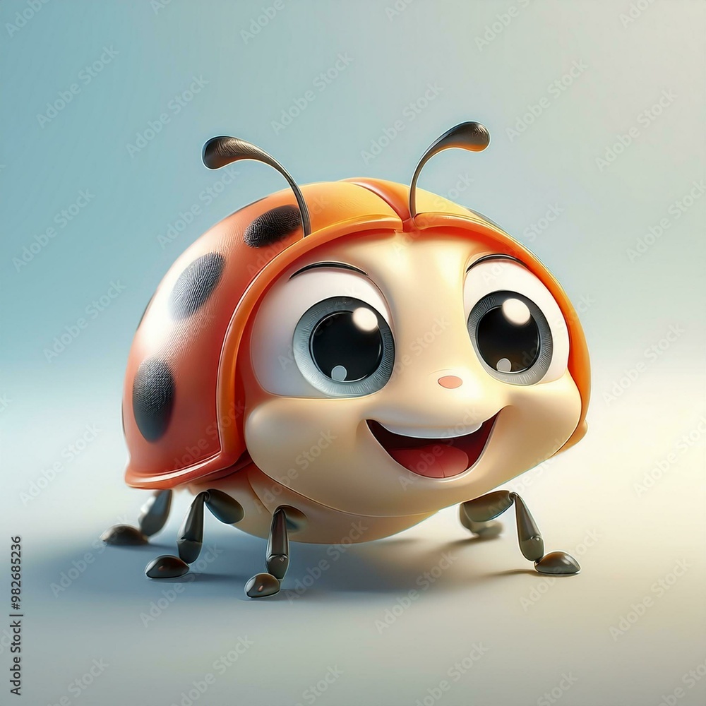 Obraz premium Baby Ladybug 3D Illustration