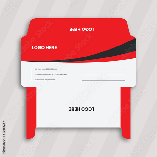 Attractive envelop design template, unique, trendy and modern envelope design template vector.