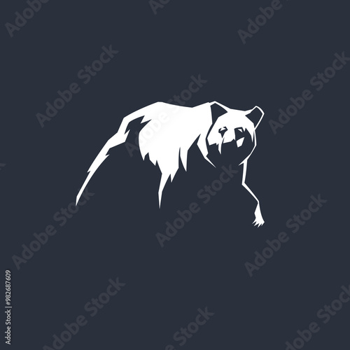 Walking Bear Silhouette