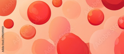 Abstract Microscopic Blood Cells Healthcare Illustration Background