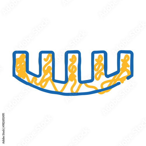 mute for violin, dampens sound of instrument doodle icon sketch vector. mute for violin, dampens sound of instrument sign. isolated symbol illustration