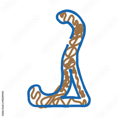 rack for violin doodle icon sketch vector. rack for violin sign. isolated symbol illustration