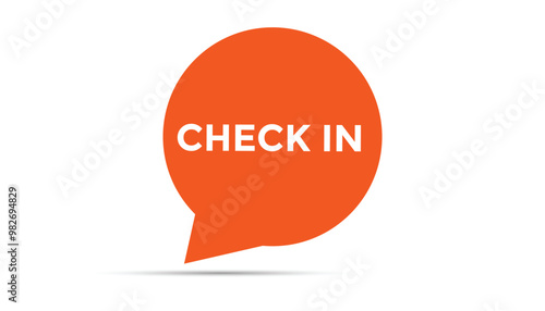 Check in button web banner templates. Vector Illustration 