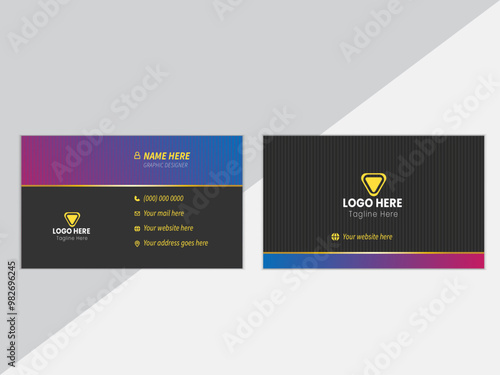 Modern unique professional business card design
