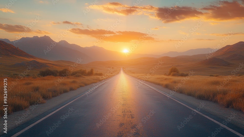 road leading into the distance with mountains in background road leading into the distance with mountains in background