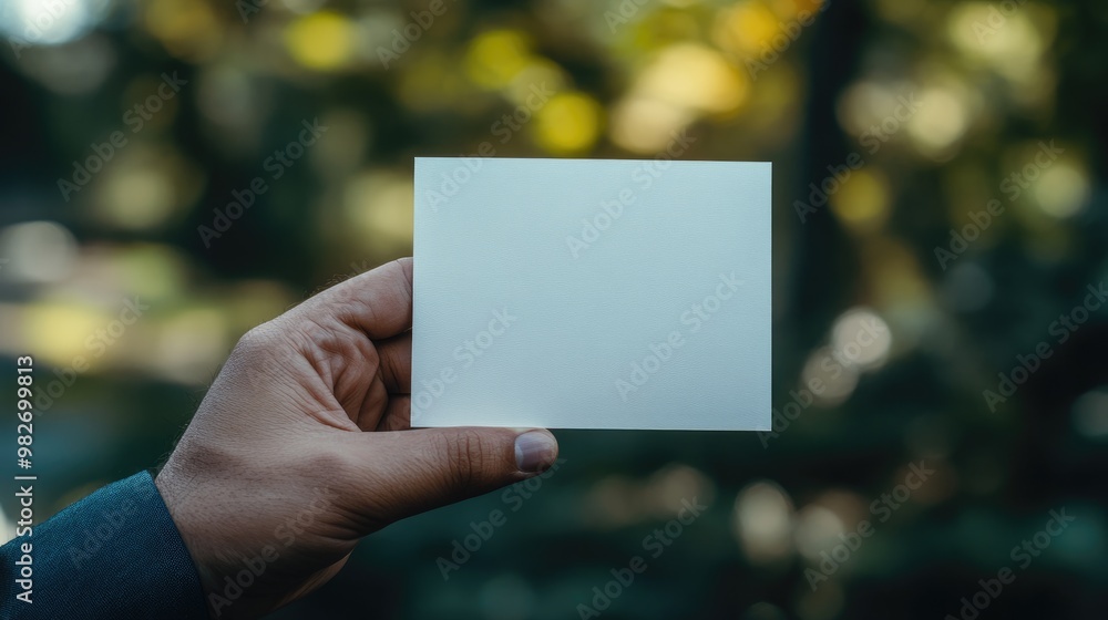 Blank White Flyer Held in Hand, Mockup Blank White Flyer Held in Hand, Mockup