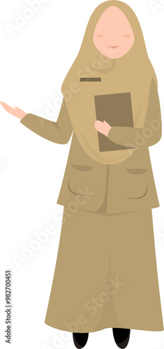 Indonesian civil servant illustrations 