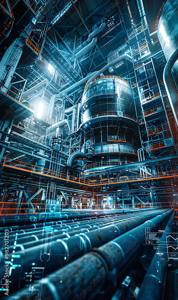 Fototapeta premium holographic building
