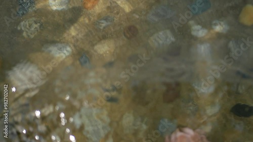 Close up of a man walking barefoot in Kneipp garden, in Trentino Alto Adige, Italy. Welness concept
