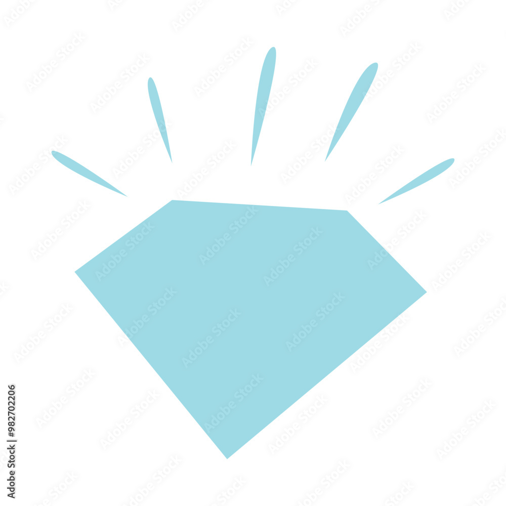 Obraz premium blue diamond simple geometric