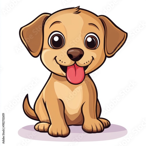 Cute Puppy Cartoon.