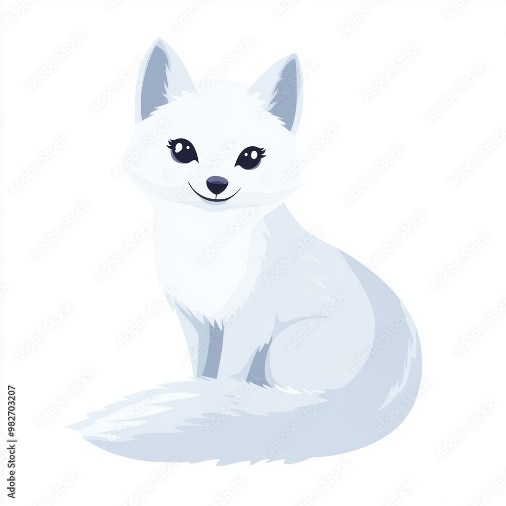 Obraz premium Cute Arctic Fox.