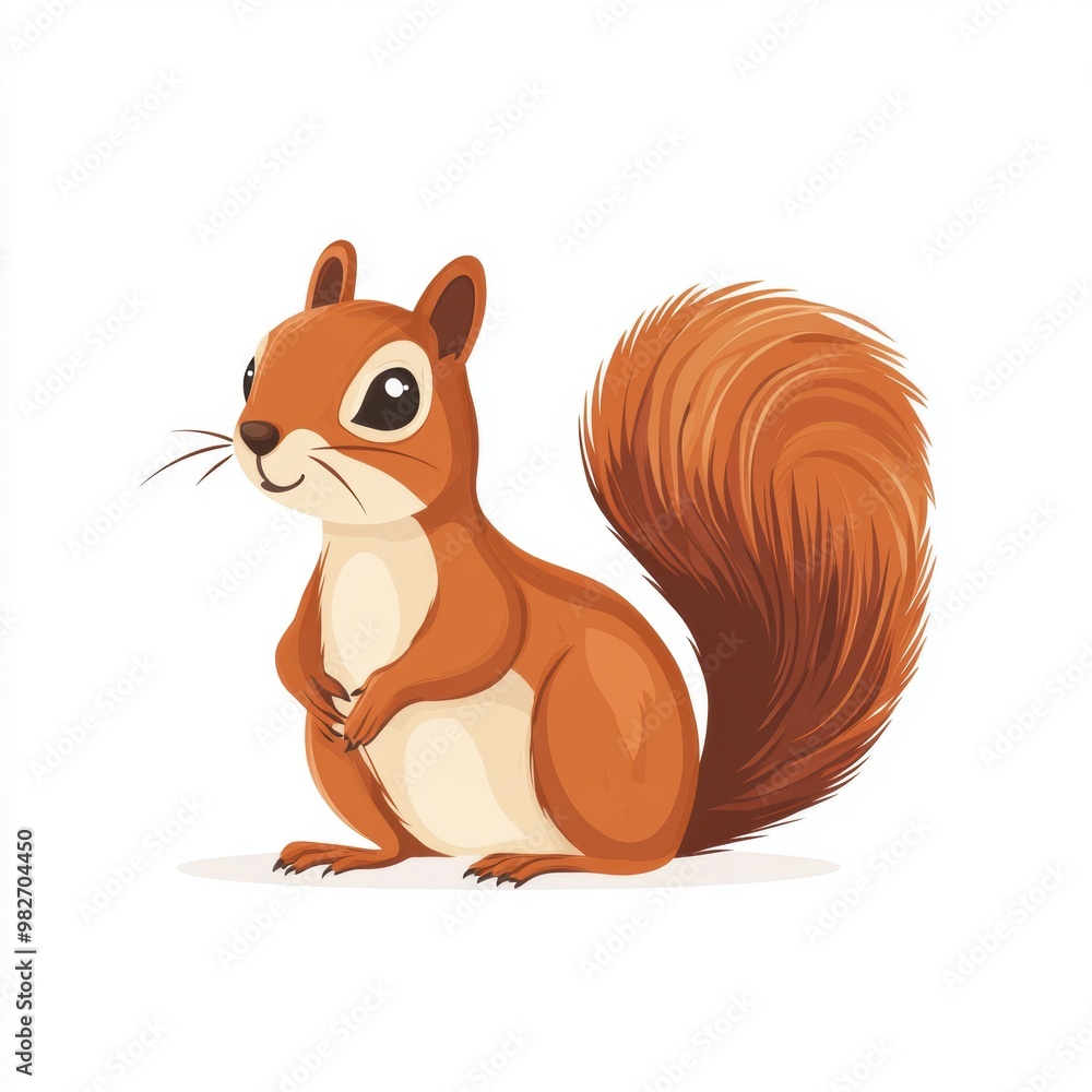 Cute Squirrel Cartoon. Cute Squirrel Cartoon.