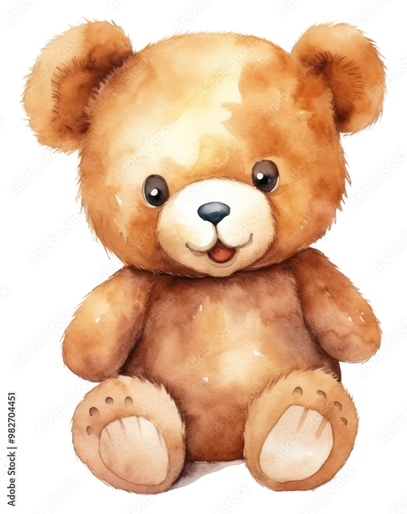 Fototapeta premium PNG Teddy bear toy plush white background representation.