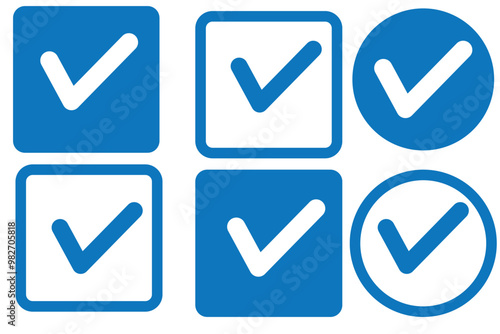 Green check mark icon. Check mark vector icon. Checkmark Illustration. Vector symbols set ,green checkmark isolated on white background. Correct vote choise isolated symbol