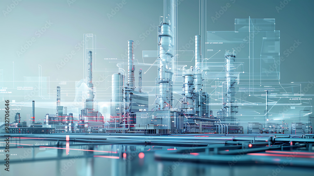 Fototapeta premium holographic building