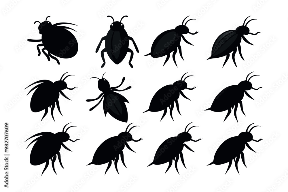 Fototapeta premium A set of Flea