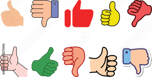 Thumb icon set collection