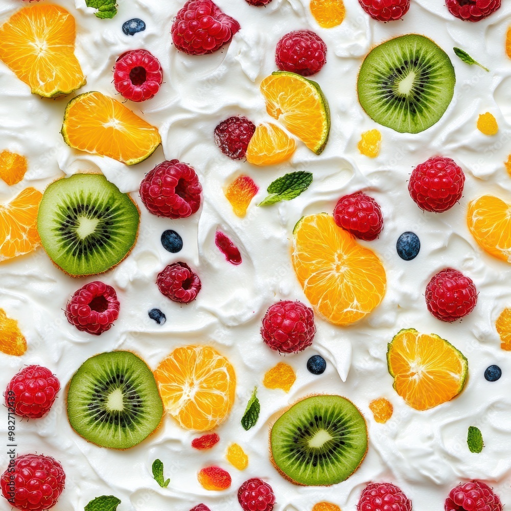 Fruit Yogurt Pattern. Fruit Yogurt Pattern.