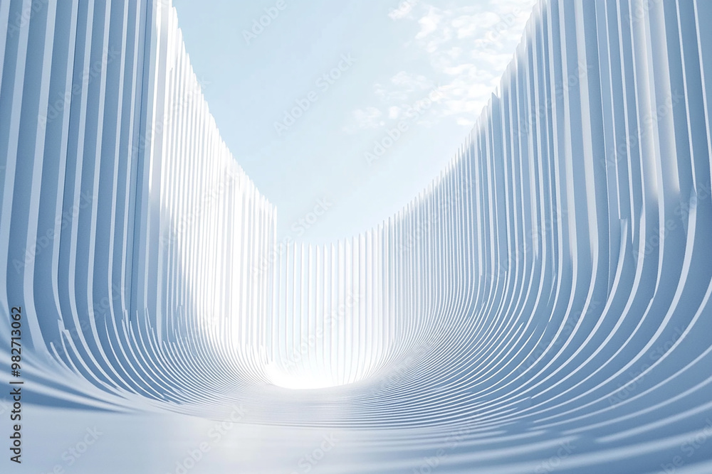 Naklejka premium 3D rendering white space architecture minimalist background