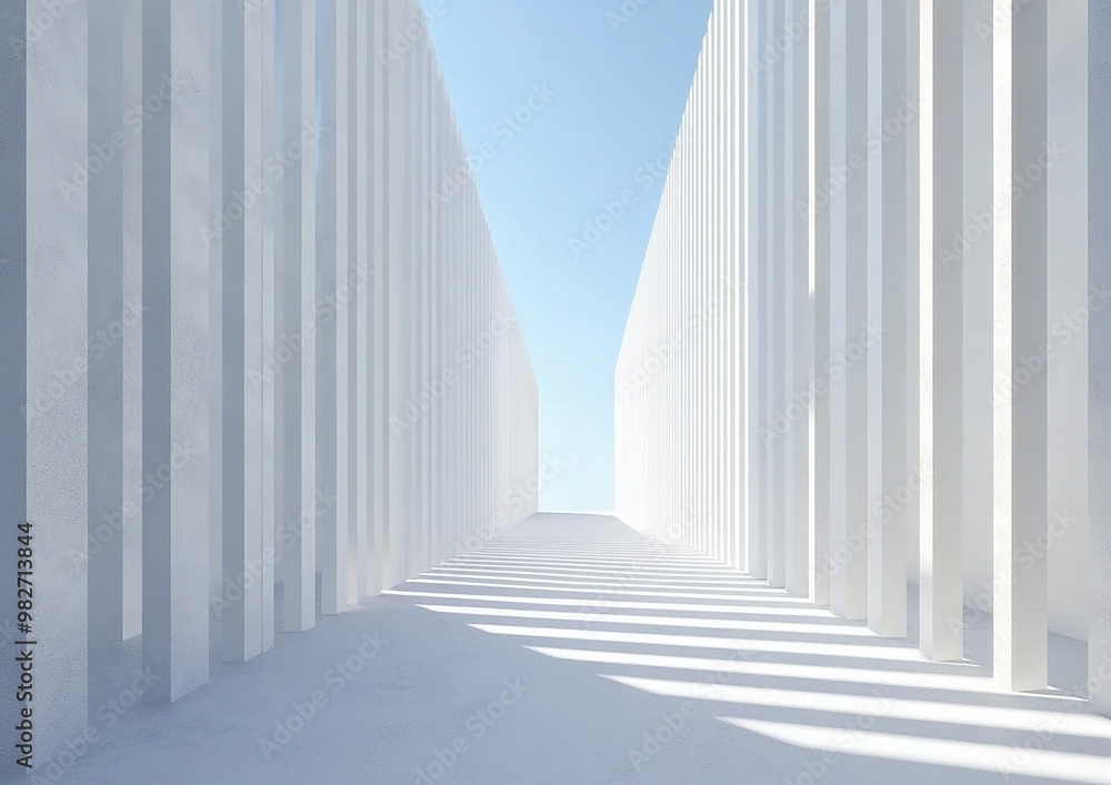 3D rendering white space architecture minimalist background 3D rendering white space architecture minimalist background