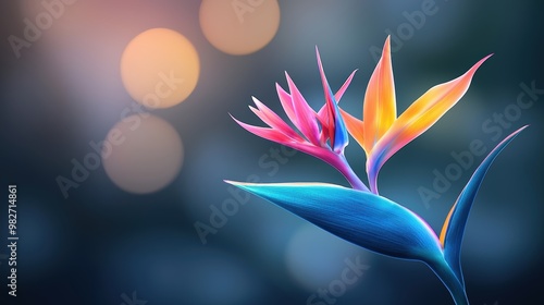 Bird of Paradise Flower Close-Up