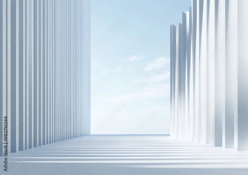 3D rendering white space architecture minimalist background 3D rendering white space architecture minimalist background