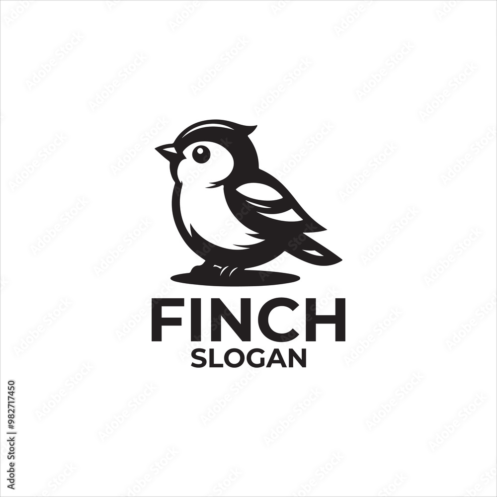 Fototapeta premium Finch bird logo design illustration