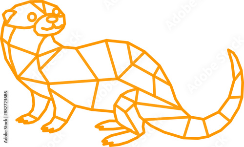 Otter. Vector Otter. Otter Geometric Design.