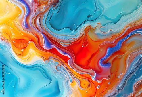 Wallpaper Mural liquid stained glass texture, abstract creative background Torontodigital.ca