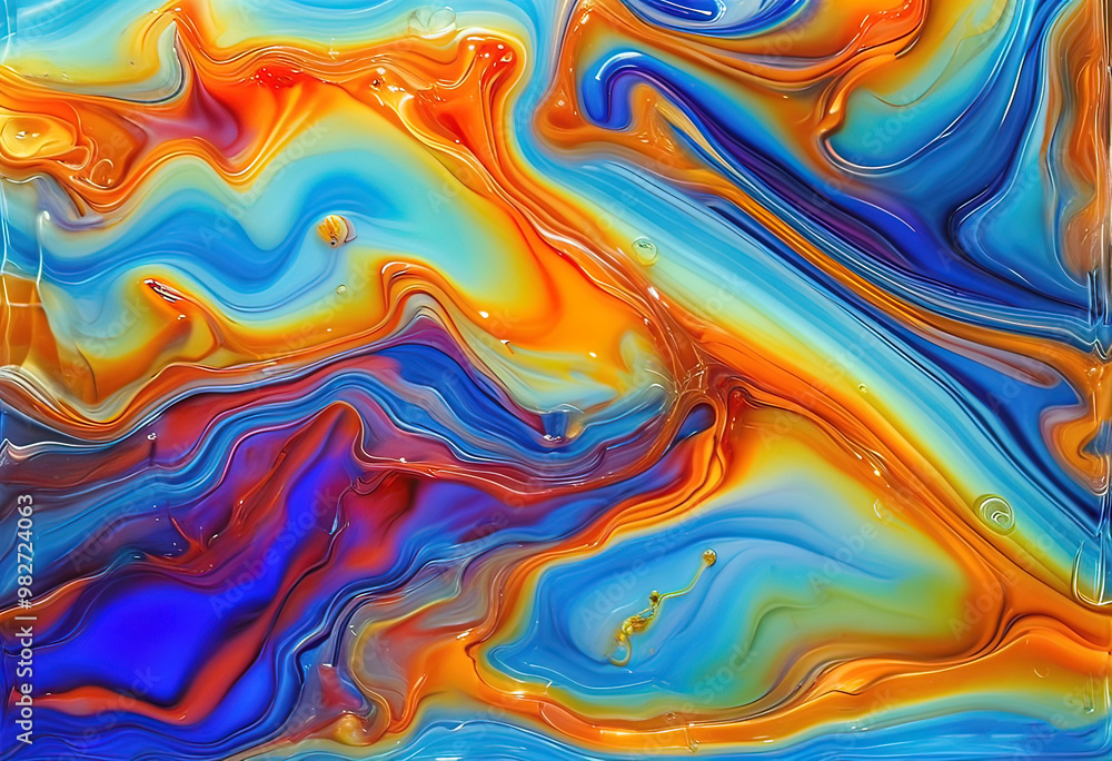 Obraz premium liquid stained glass texture, abstract creative background