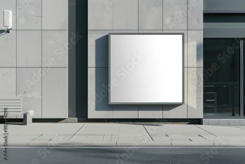 PNG urban billboard mockup, transparent design photo